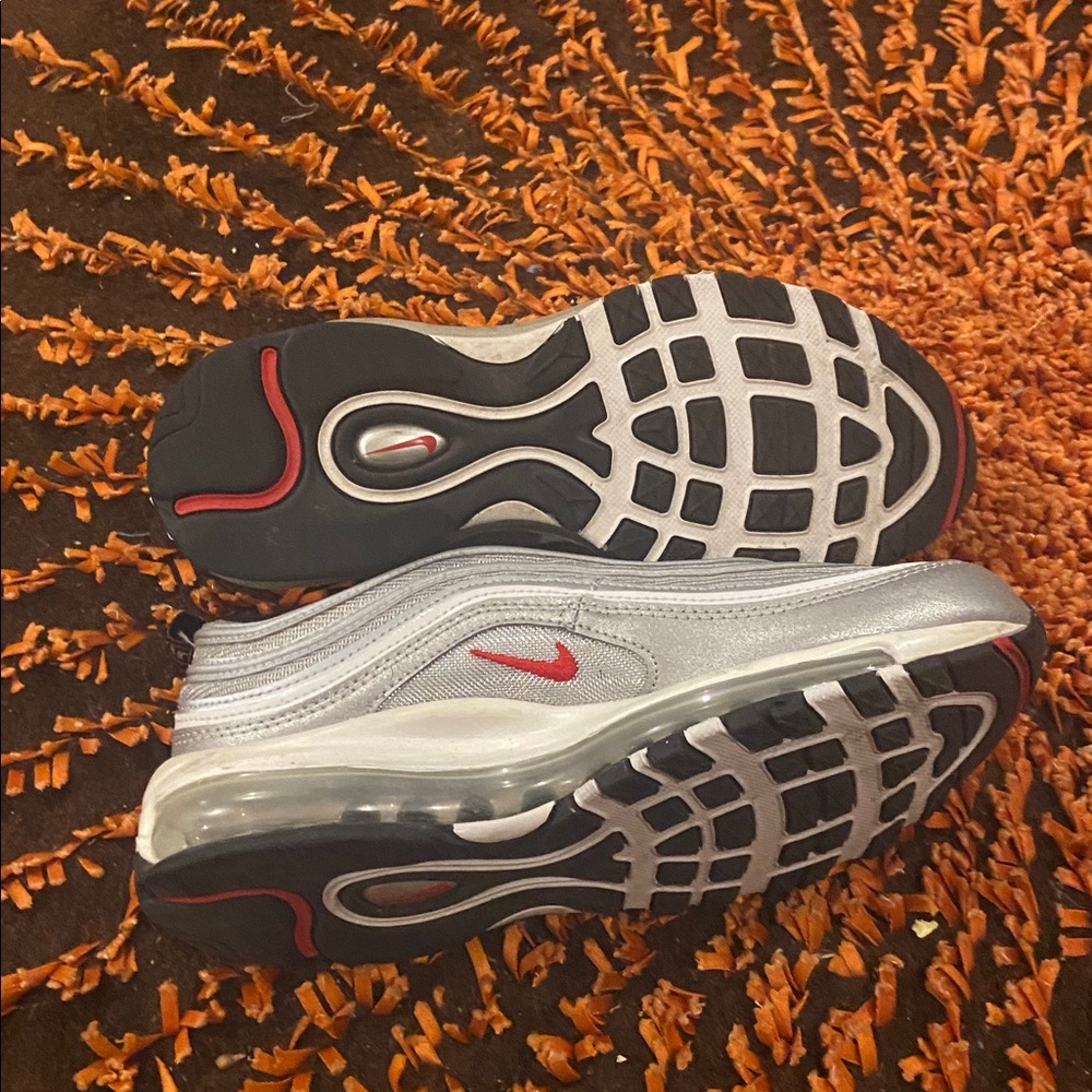 Nike Silver and Red Sneakers - Picture 4 of 5